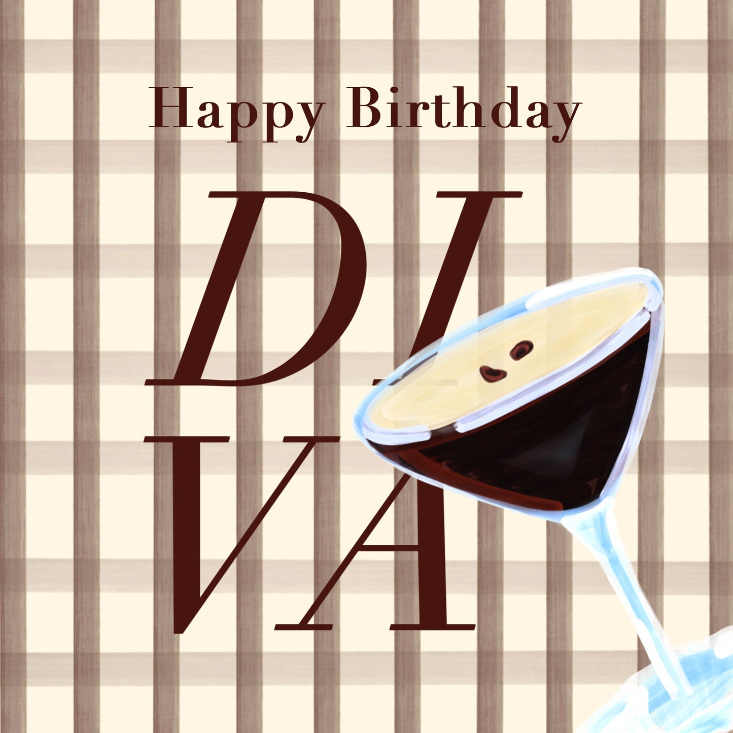 Espresso Martini Birthday Card