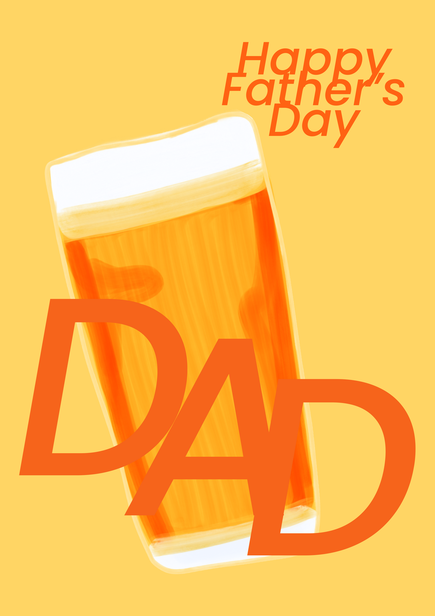 Pint of Lager Dad Card