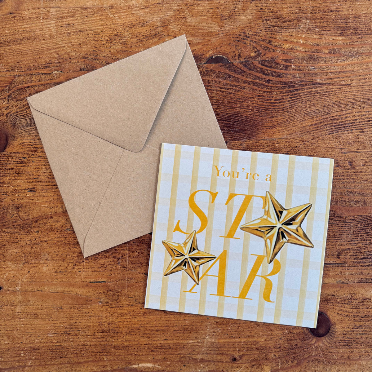 Gold Star Greeting Card