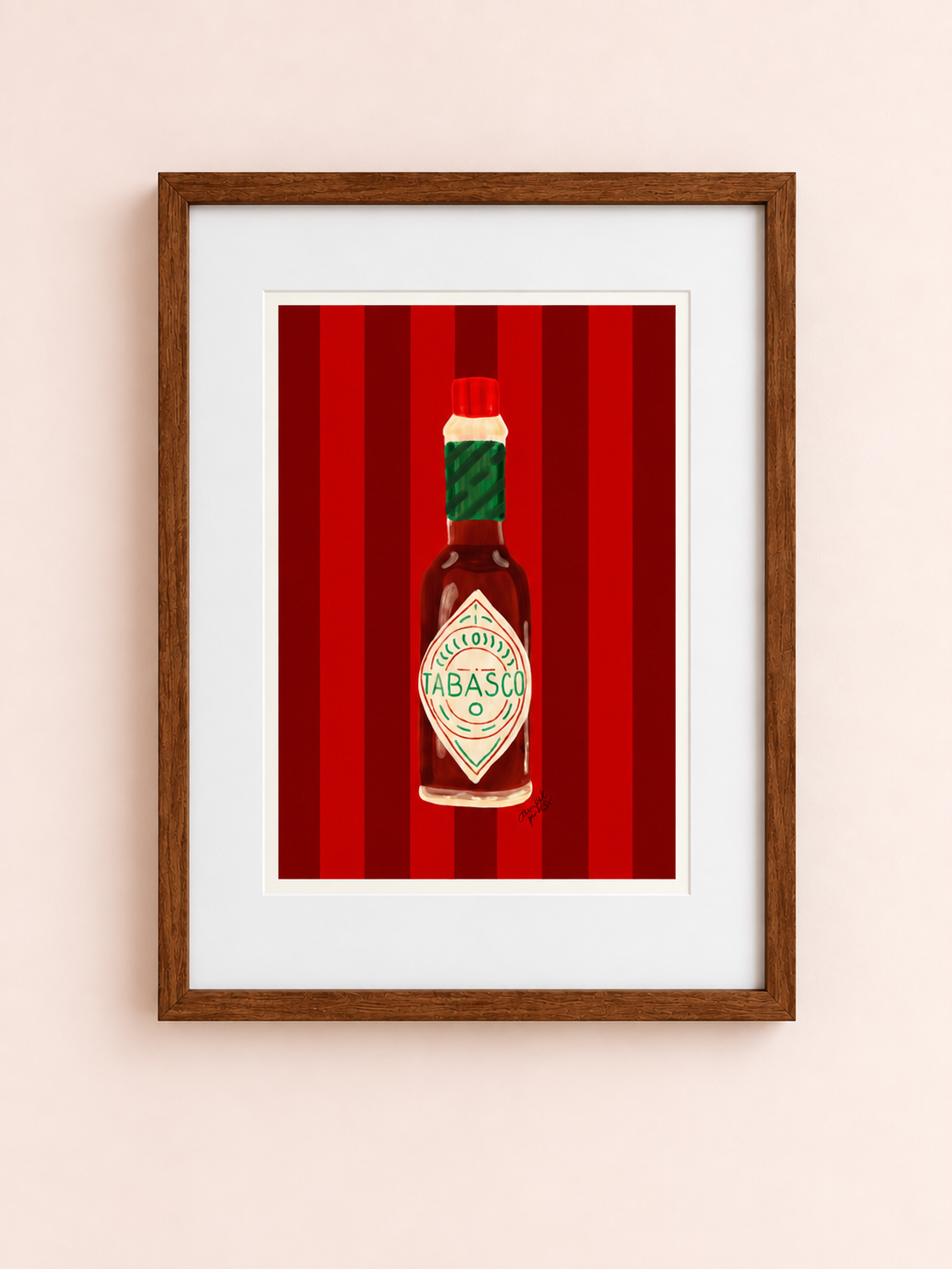 Sauce with Burgundy and Red Stripe Print