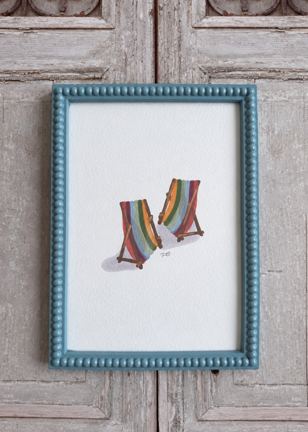 Duo of Deckchairs Print