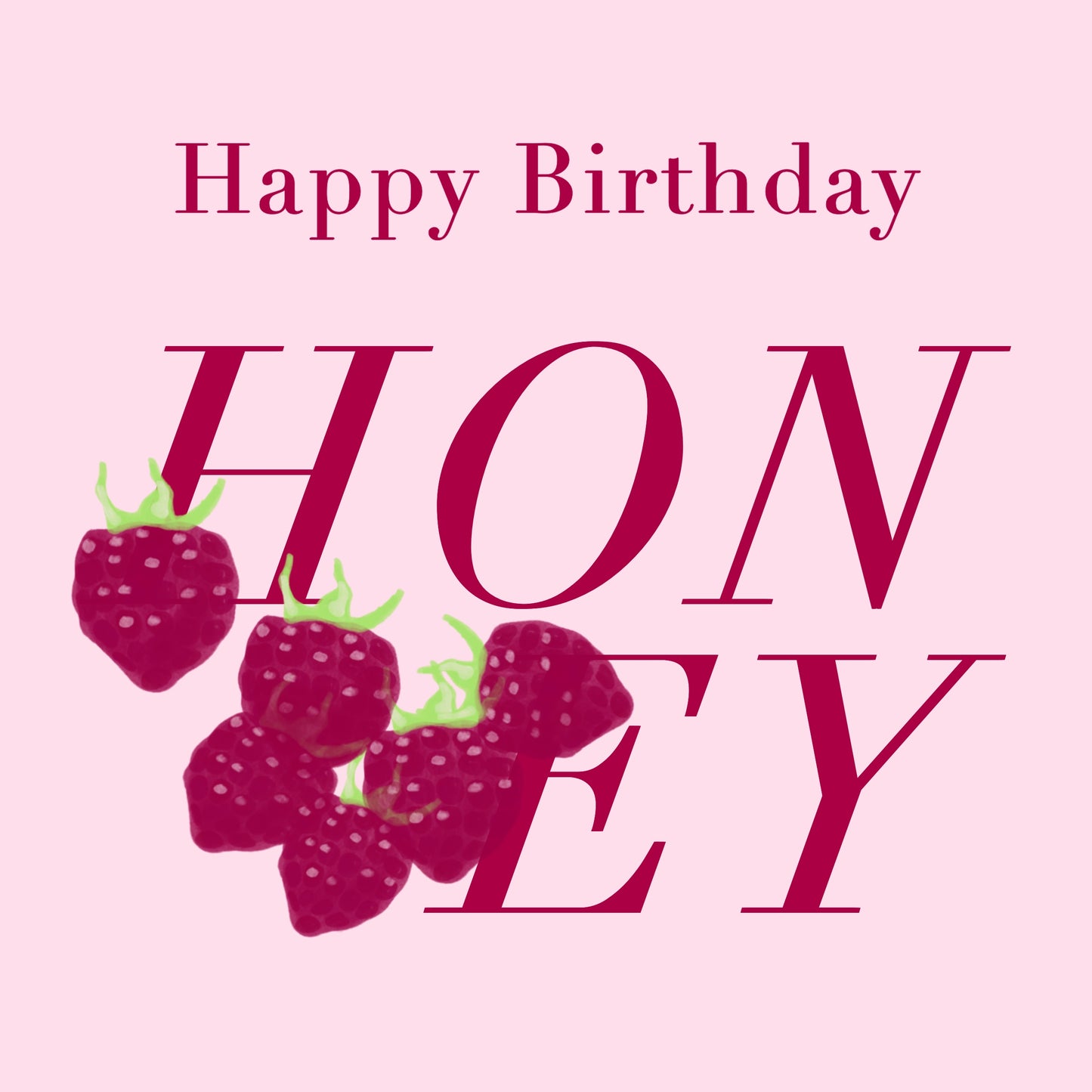 Honey & Raspberry Birthday Card