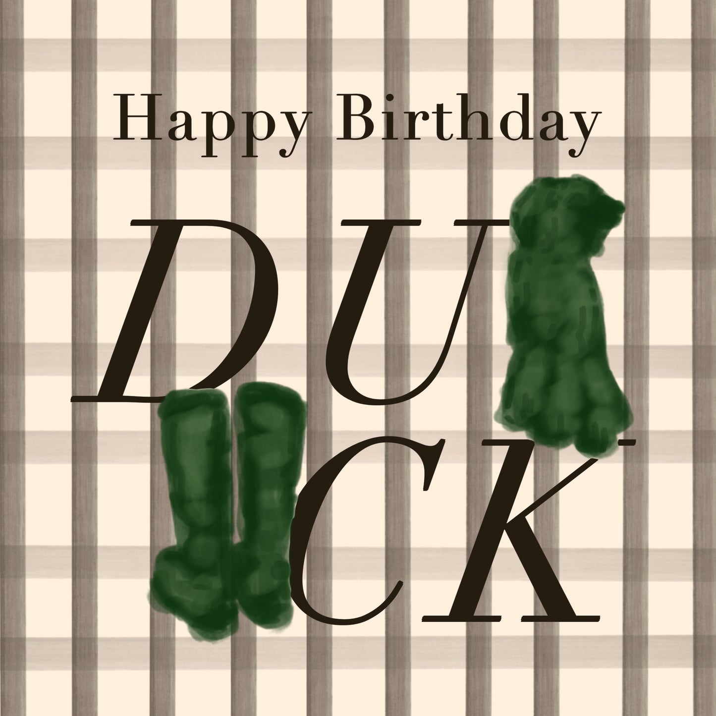 Gingham Country Walks Birthday Card