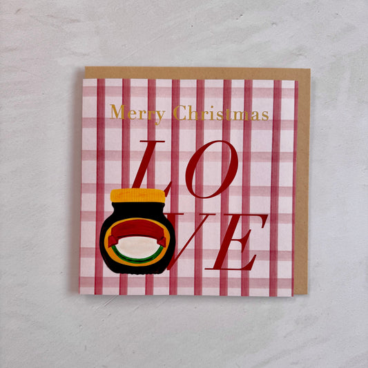 Lovely Red Gingham Christmas Card