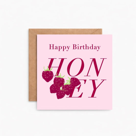 Honey & Raspberry Birthday Card