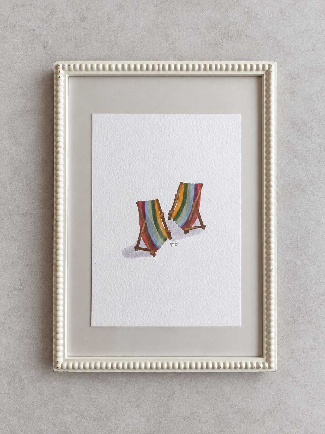 Duo of Deckchairs Print