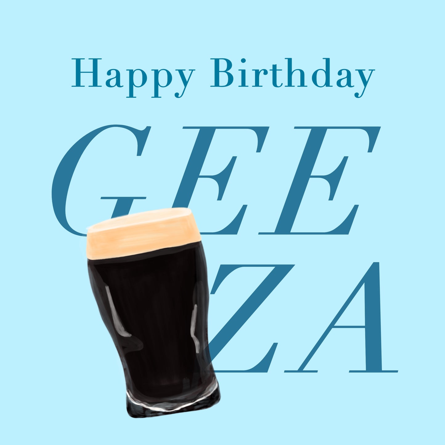 Pint of Stout Birthday Card