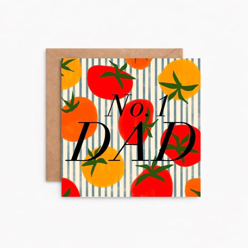 No.1 Dad Tomato Card