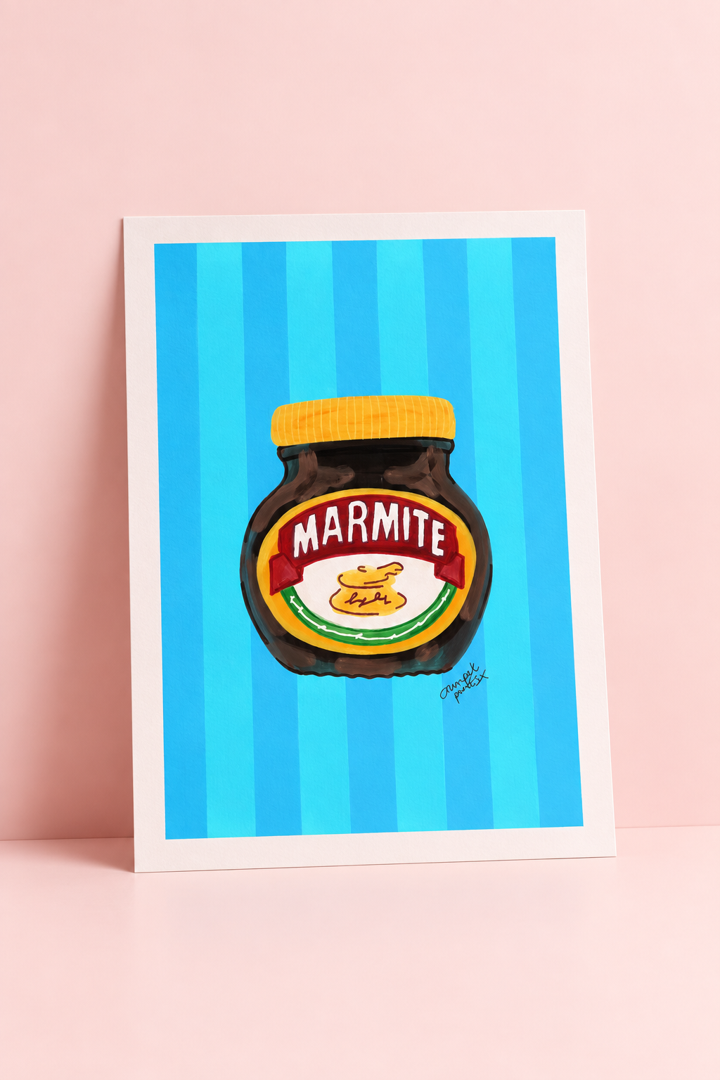 Spread with Blue and Turquoise Stripe Print