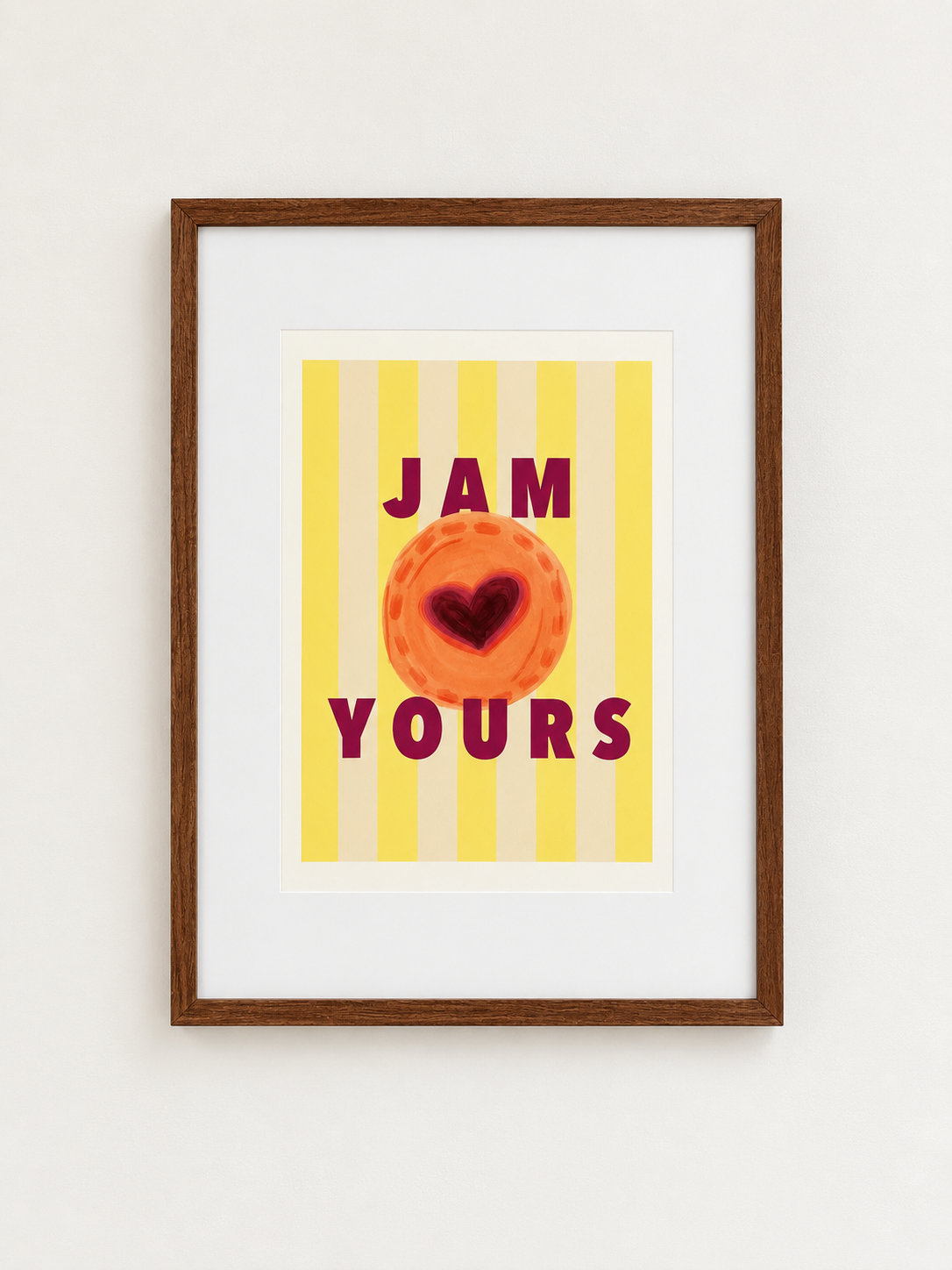 Jam Yours Butter Yellow Stripe Print