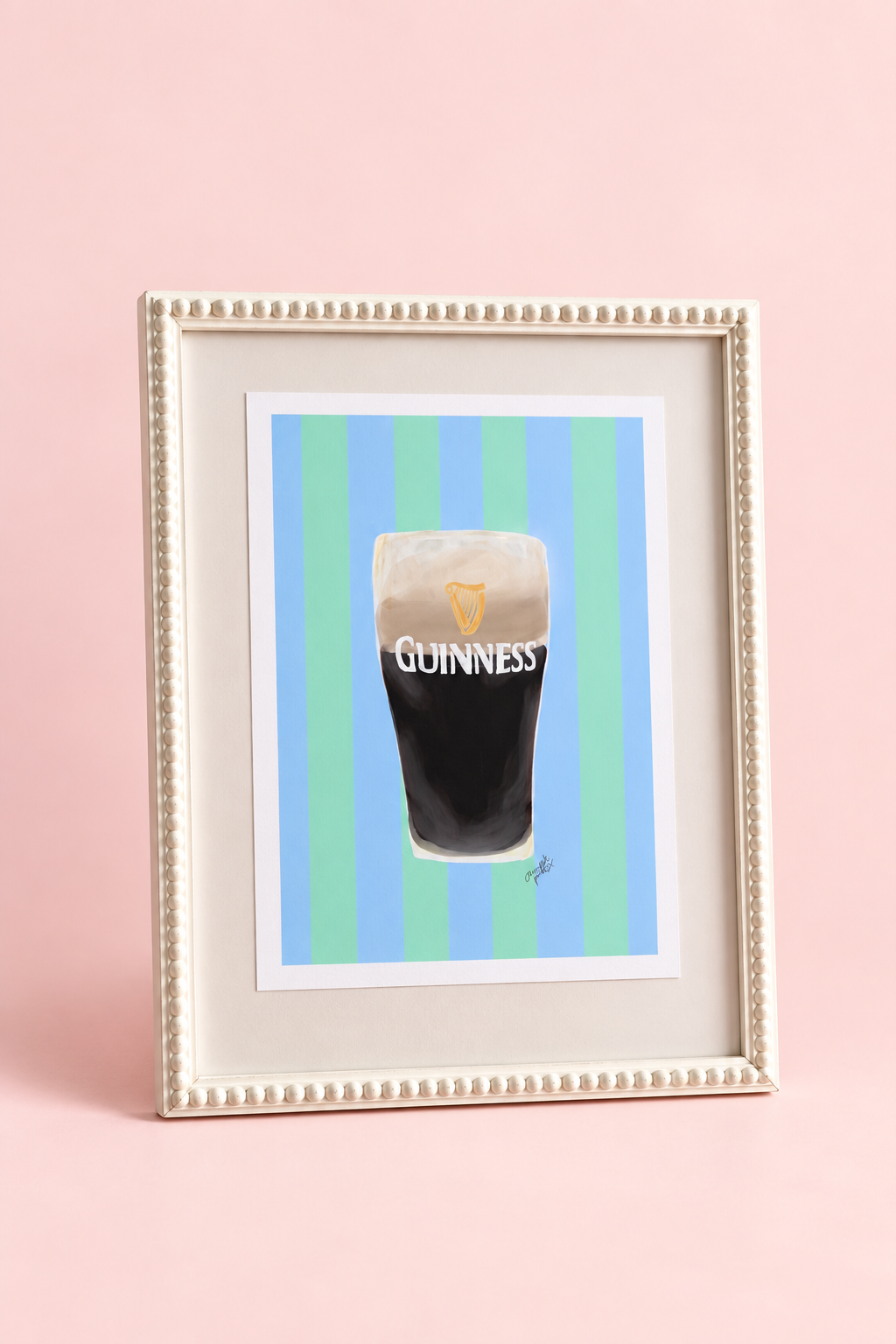 Stout with Blue and Green Stripe Print