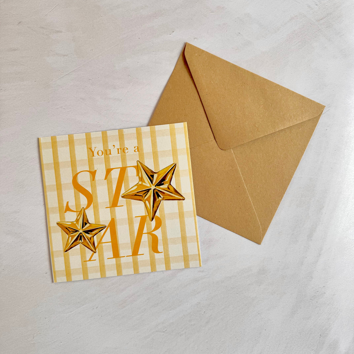 Gold Star Greeting Card