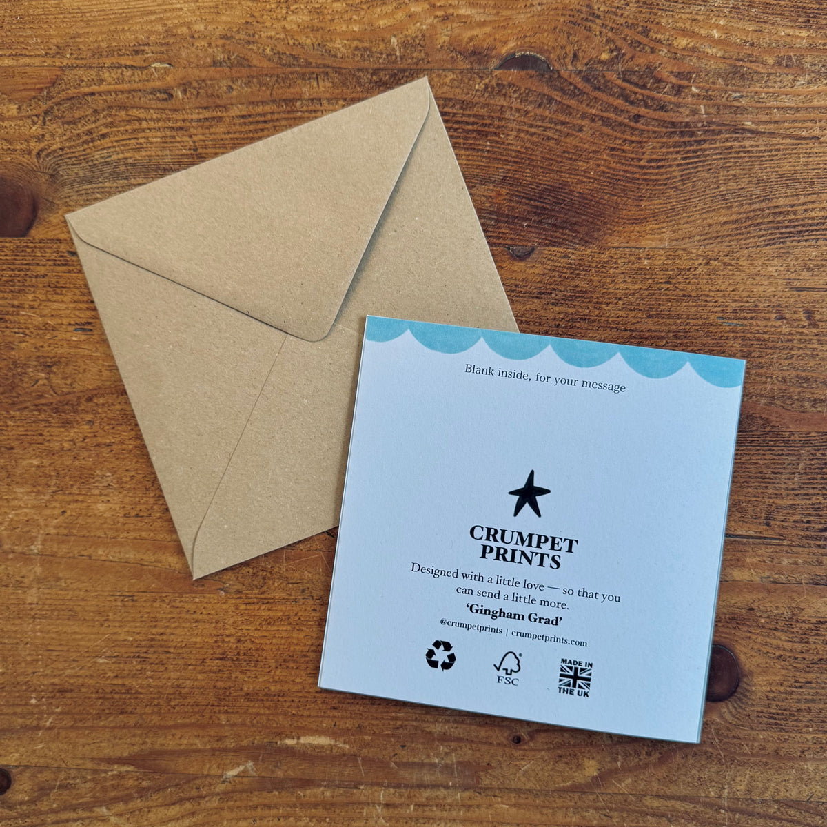 Gingham Grad - Graduation - Greeting Card