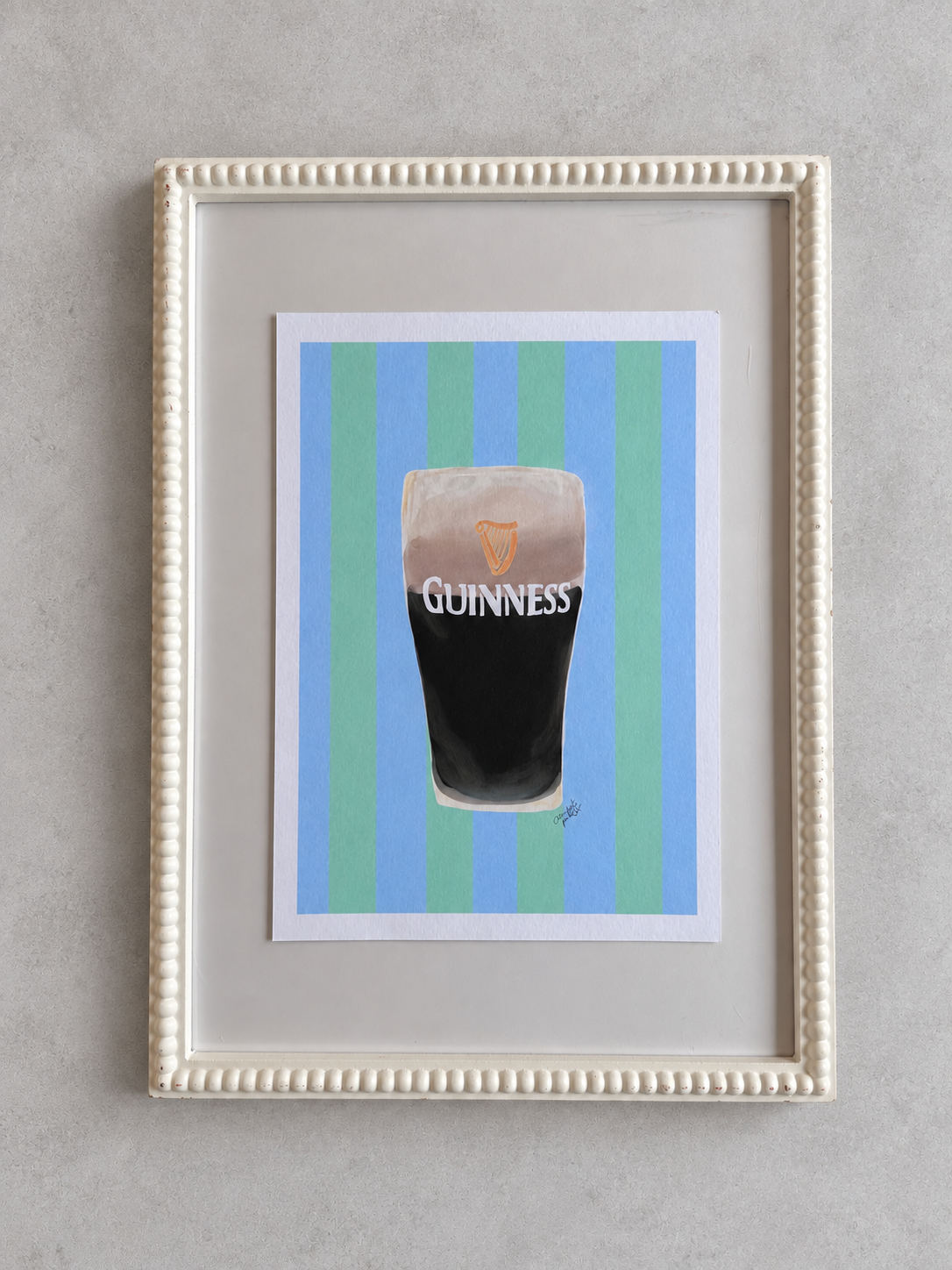 Stout with Blue and Green Stripe Print