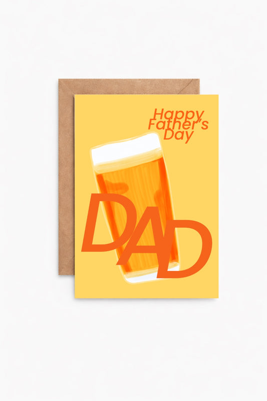Pint of Lager Dad Card