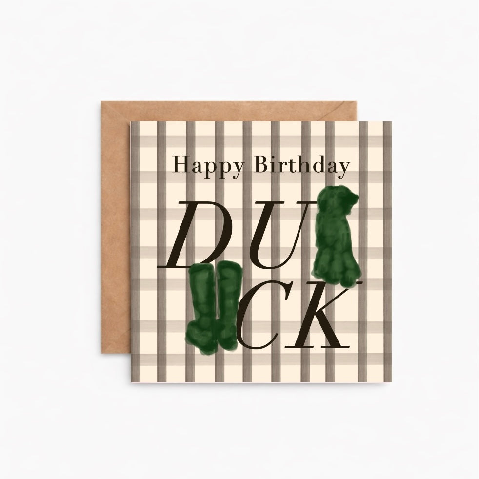 Gingham Country Walks Birthday Card