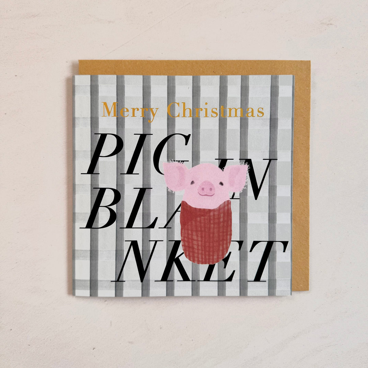 Pig In A Blanket Christmas Card