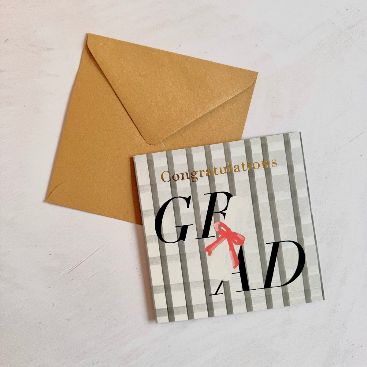 Gingham Grad - Graduation - Greeting Card