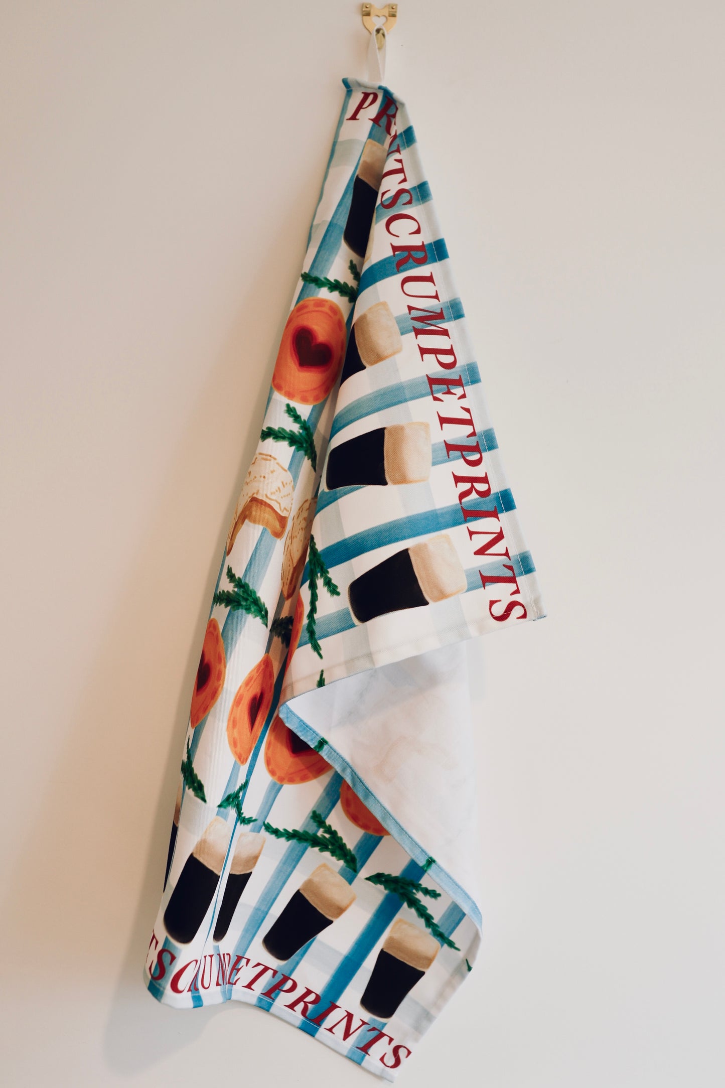Cheese & Stout Gingham Tea Towel