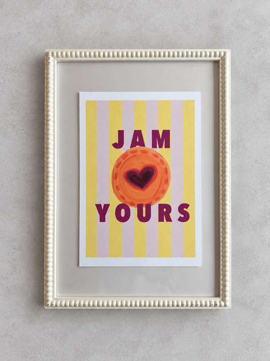 Jam Yours Butter Yellow Stripe Print