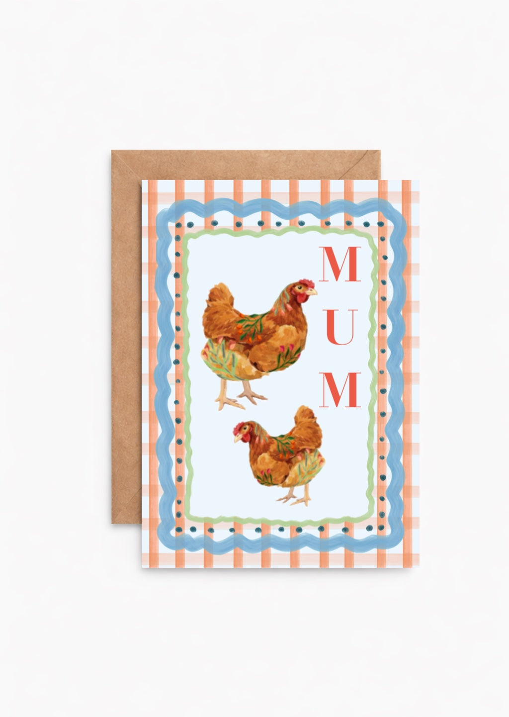 Gingham Chicken Mother’s Day Card