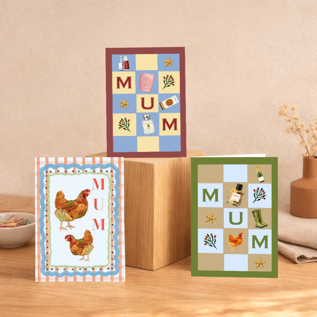 Gingham Chicken Mother’s Day Card