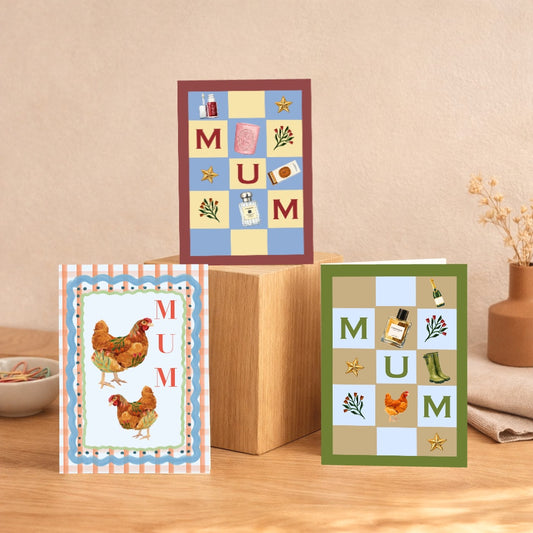Gingham Chicken Mother’s Day Card