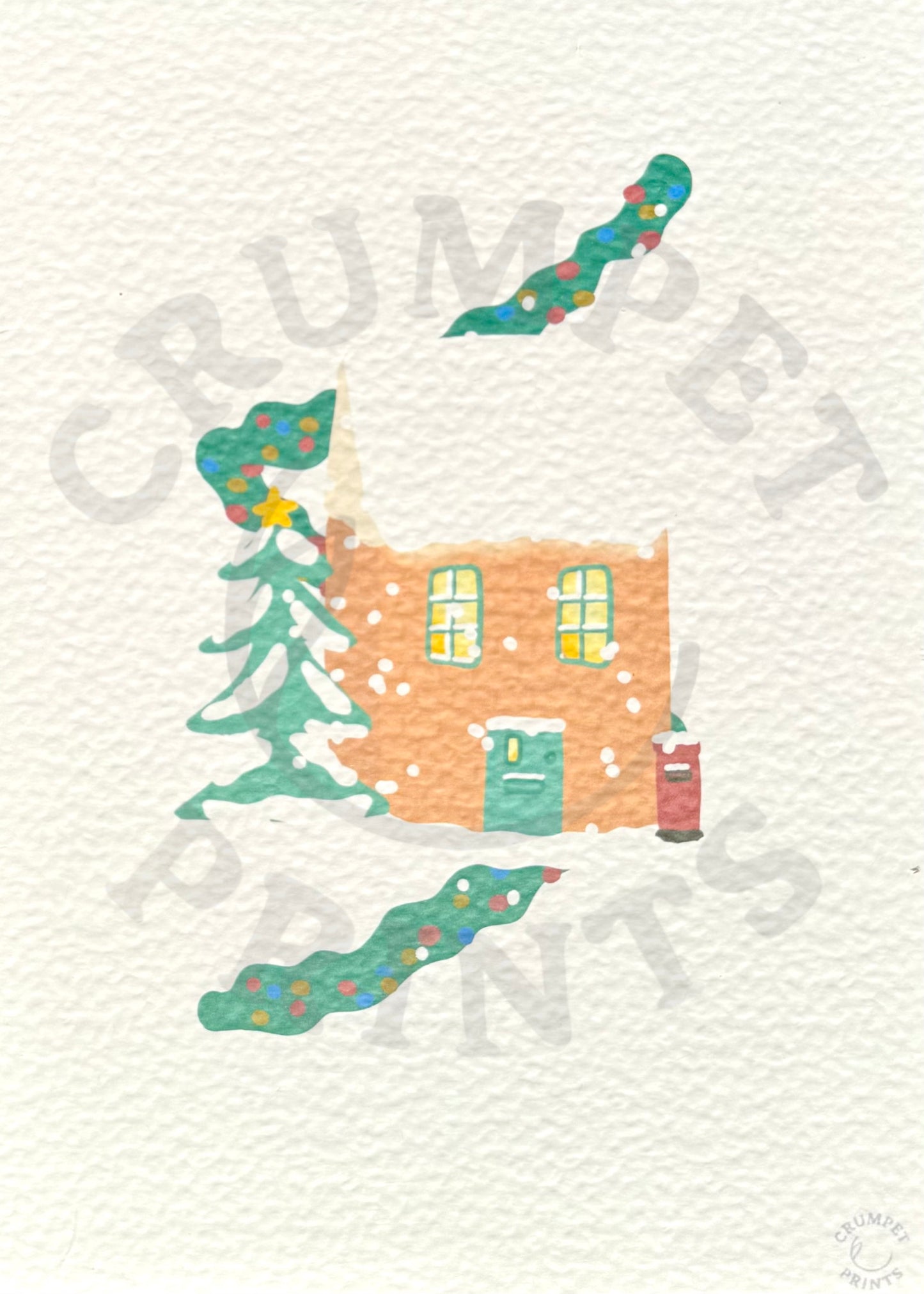 Christmas Cottage Art Print