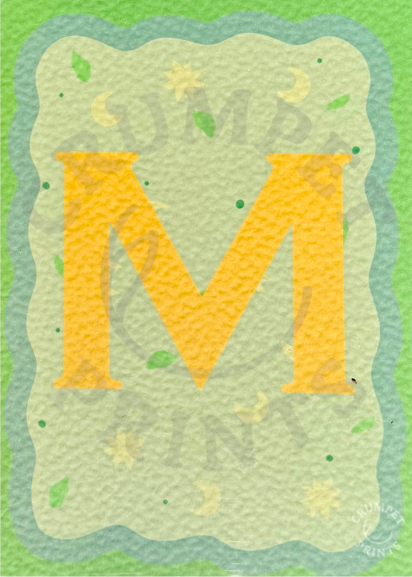 ALPHABET Initial Monogram Art Print - Marigold