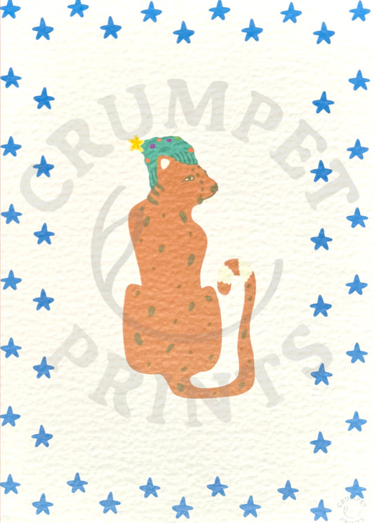 Jolly Leopard Art Print