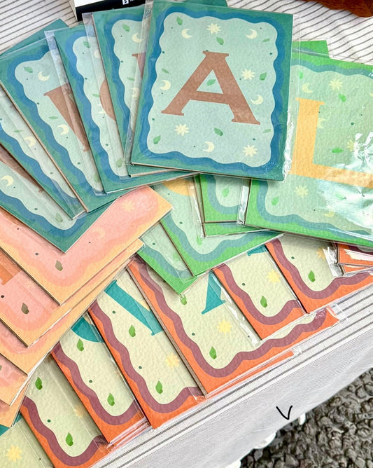 ALPHABET Initial Monogram Art Print - Marigold