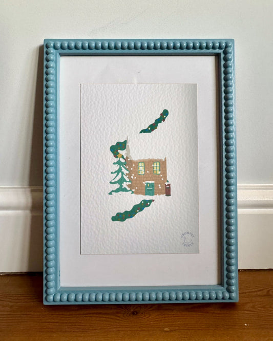 Christmas Cottage Art Print